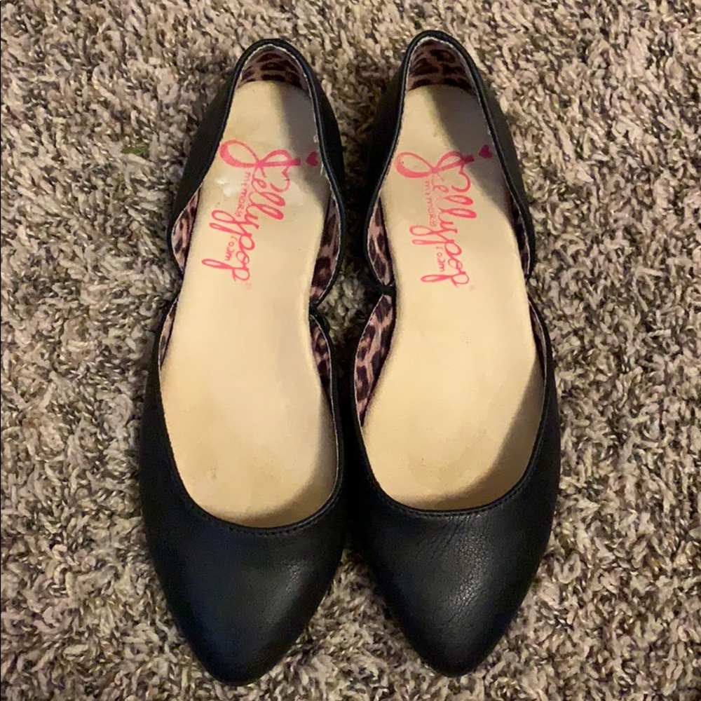 Jelly pop black flats